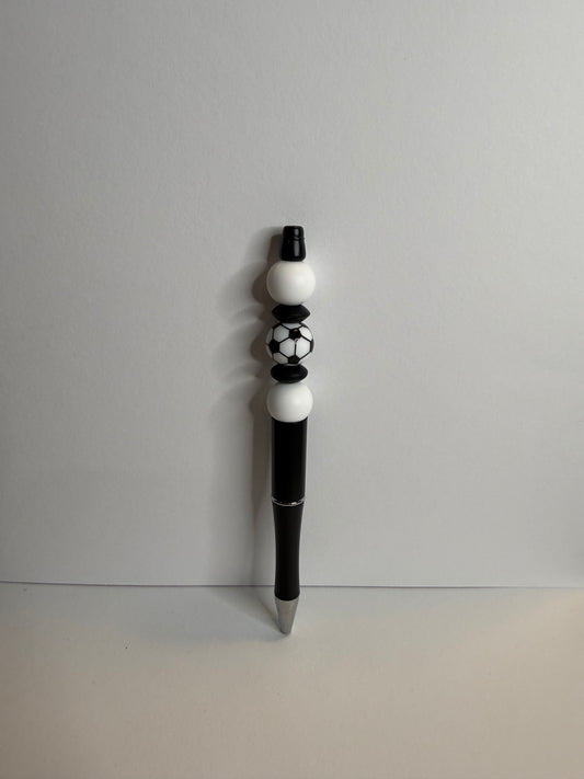 soccer ball on black premade pen