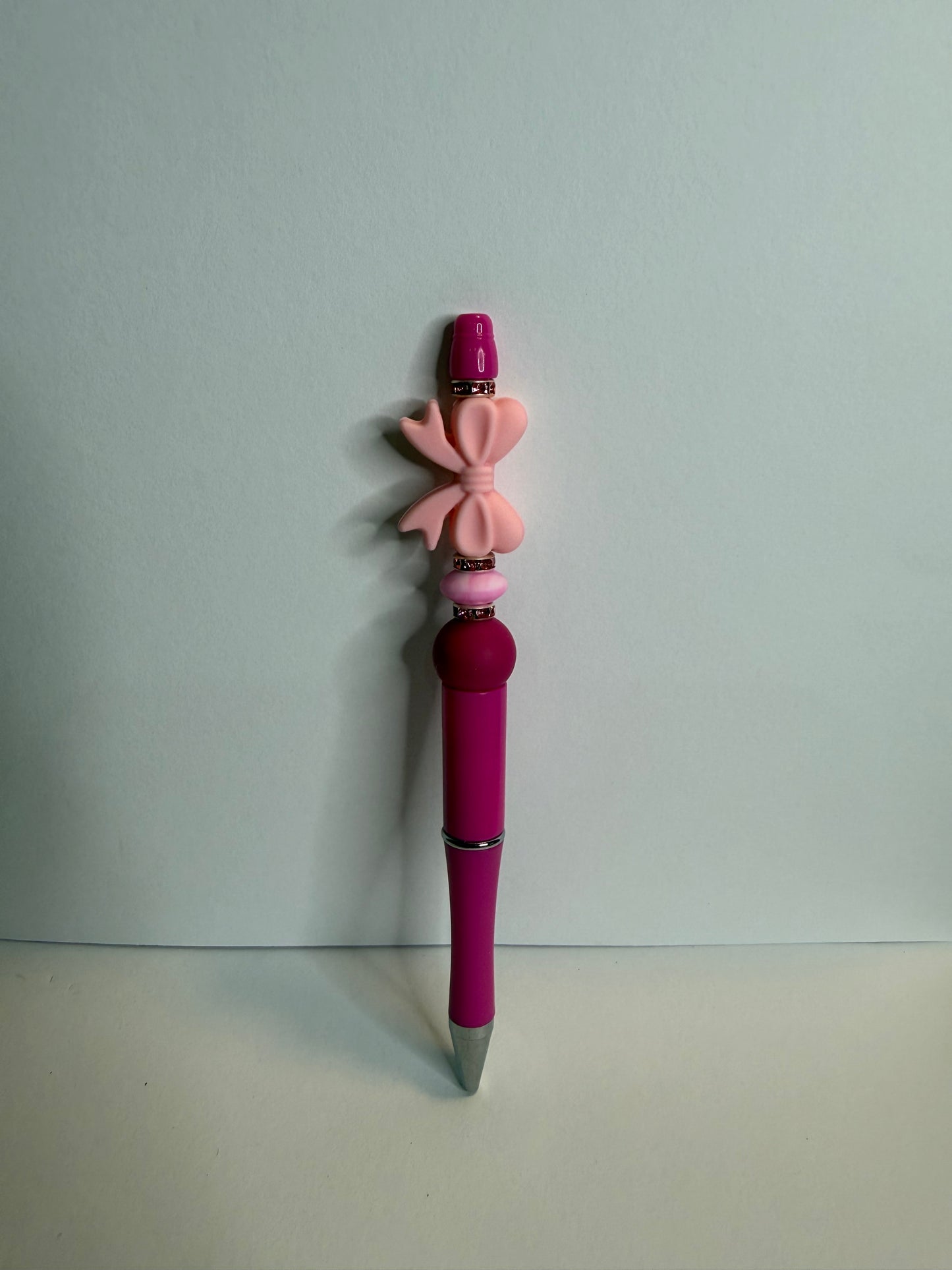 All pink with bow premade pen