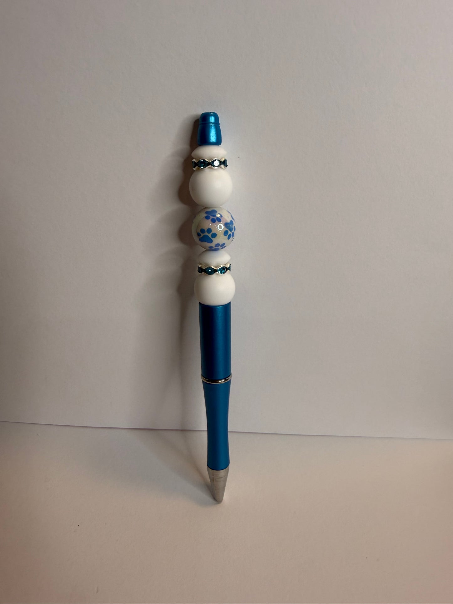 blue paw print premade pen