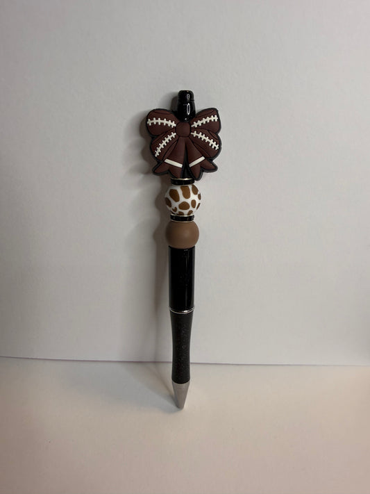 football bow on black premade pen