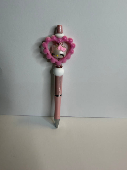 pink heart frame HK premade pen