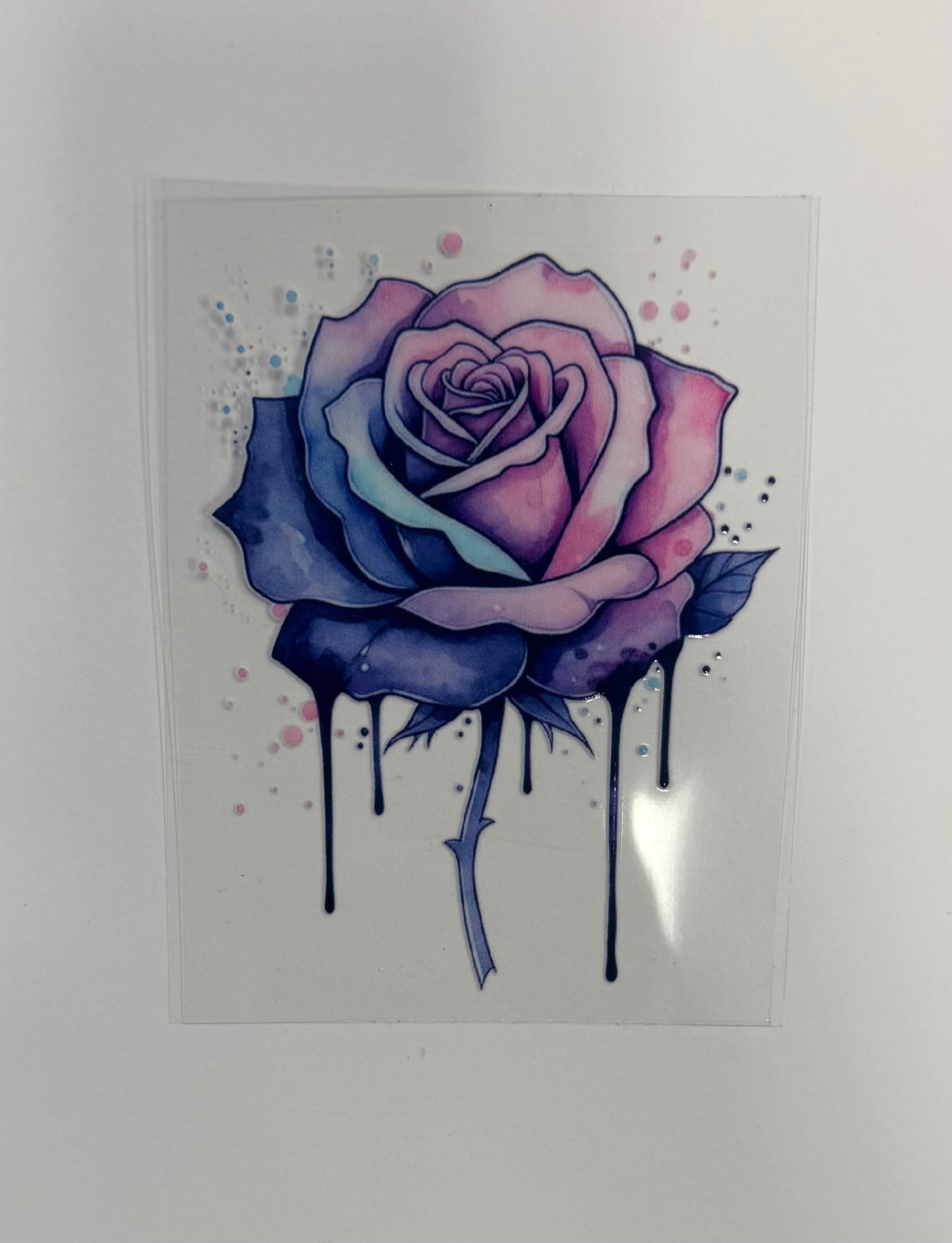 Purple Rose Tumbler Wrap/Decal