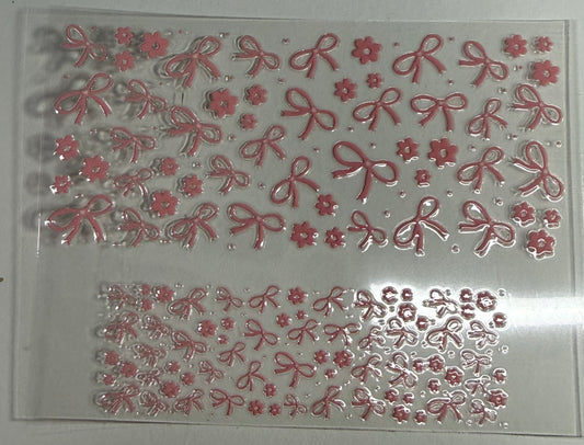 3oz Pink Bow Decal