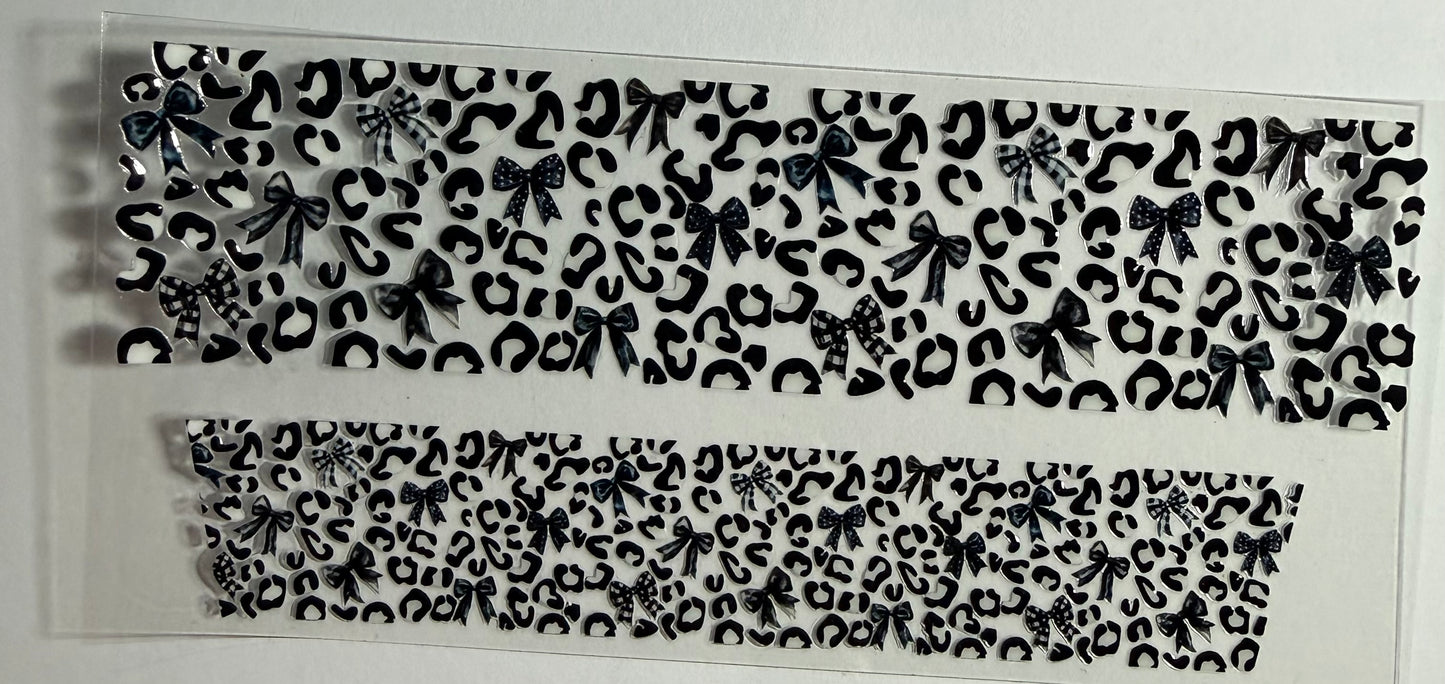 3oz animal print bow black decal