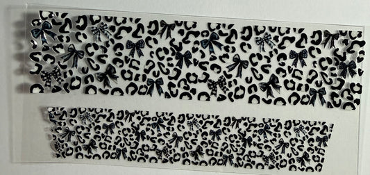 3oz animal print bow black decal