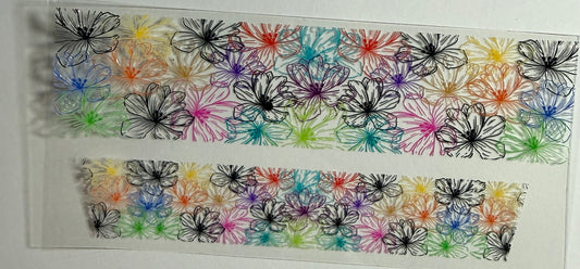 3oz colorful floral decal