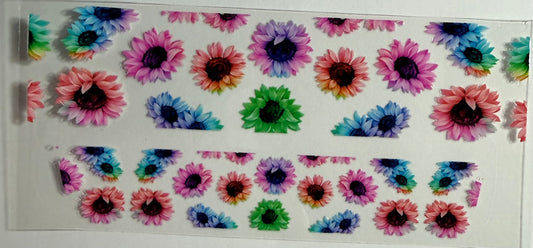 3oz colorful daisy decal