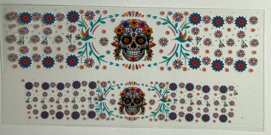 3oz sugar skull decal