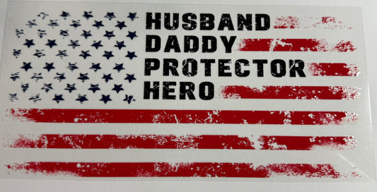 Husband Daddy Protector Hero Flag Wrap/Decal