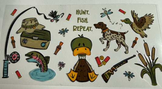 Hunt Fish Repeat Wrap/Decal