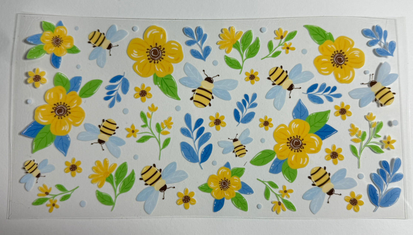Floral Bee Wrap/Decal