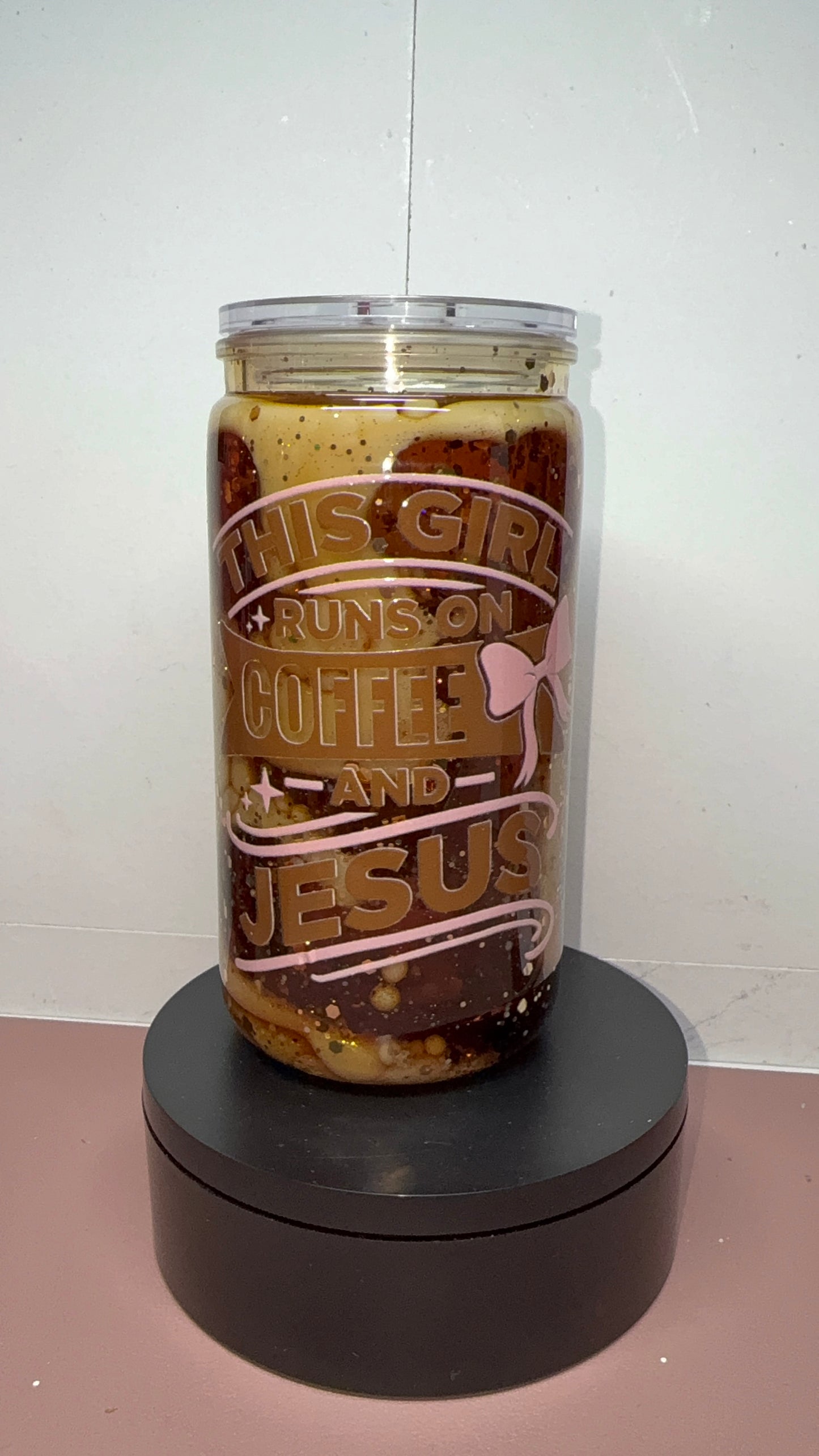 Coffee and Jesus lava premade cup