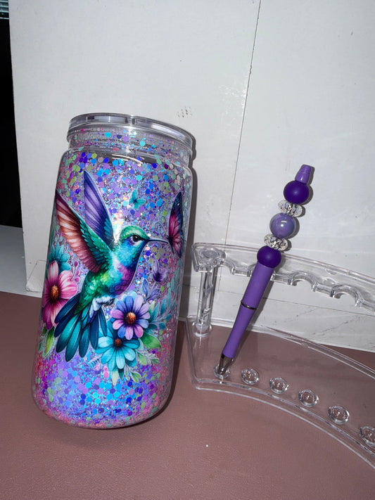 Hummingbird Cup with Pen Set