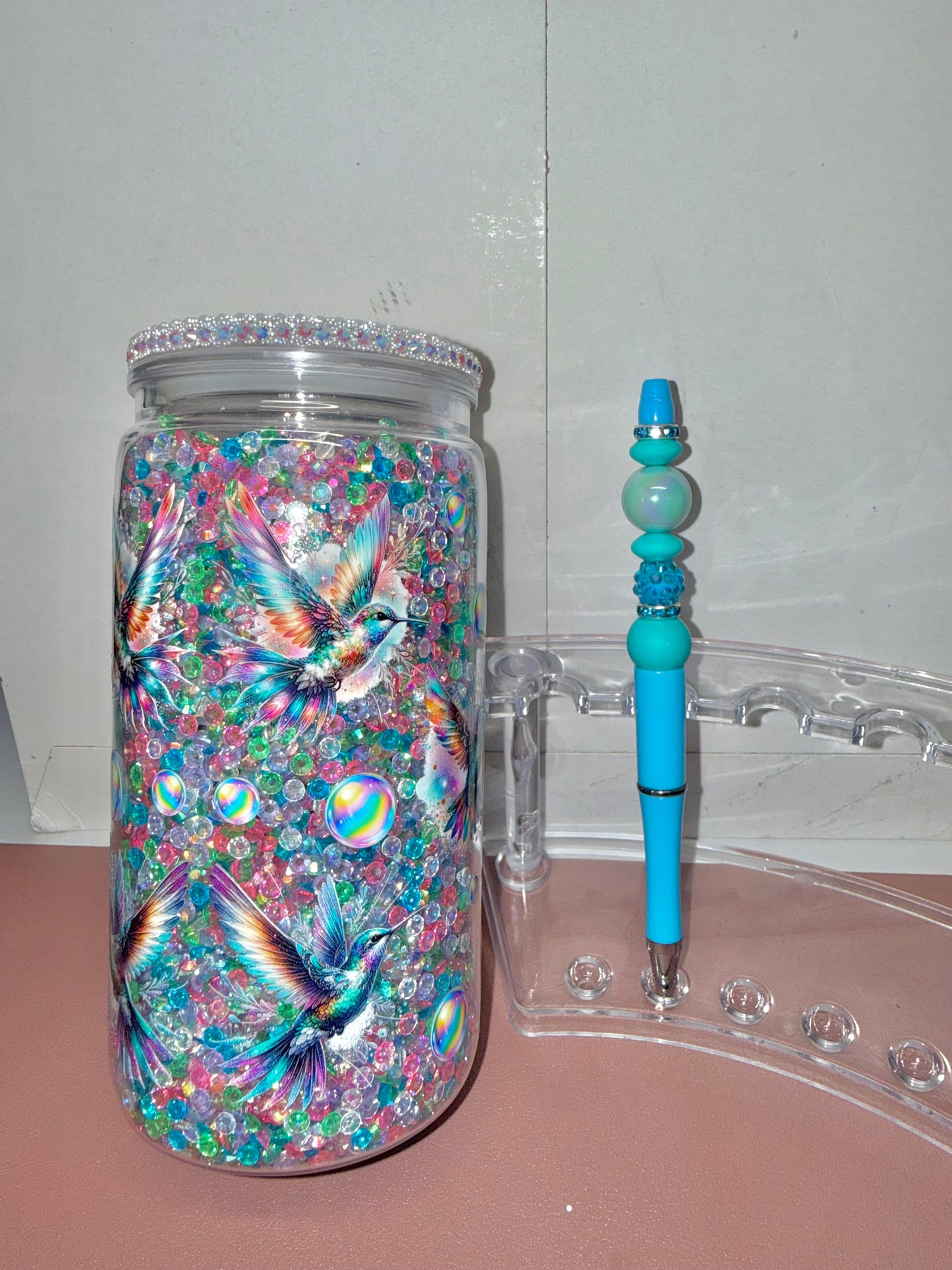 Hummingbird Jewel Cup and Pen Set