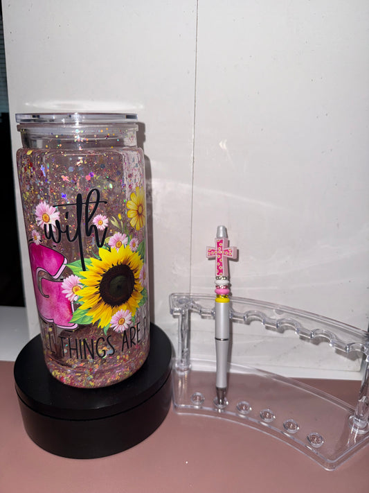 With God Cup and Pen Set