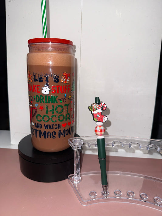 Hot Cocoa and Christmas Pen Set