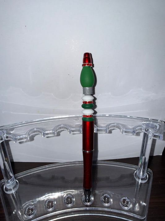 Christmas light bulb premade pen