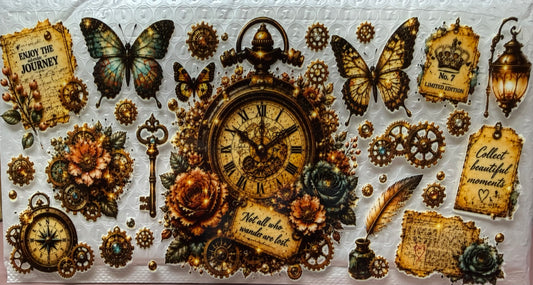 antique clock Tumbler Wrap/Decal
