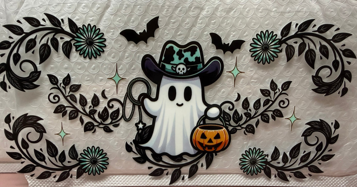 Cowboy Ghost Tumbler Wrap/Decal