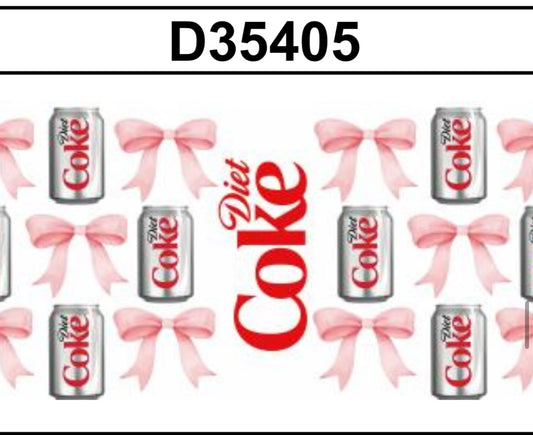 Tumbler Wrap/Decal-bow Diet Coke