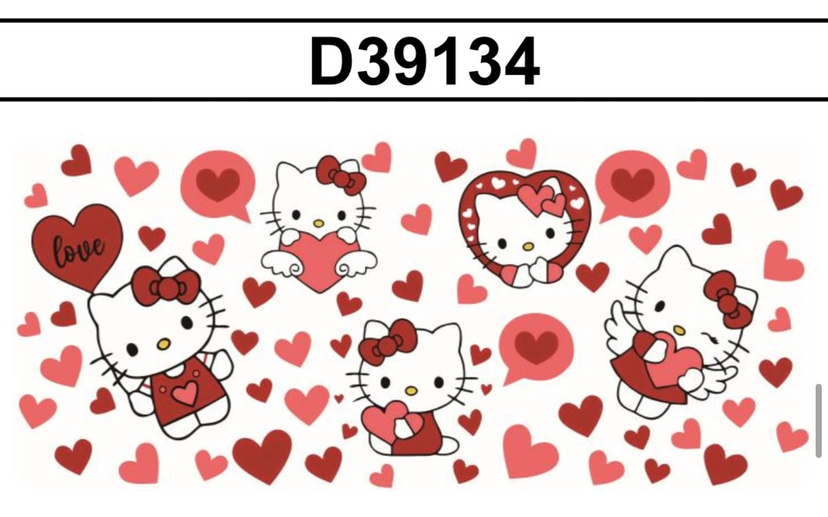 Tumbler Wrap/Decal - Hello Kitty Hearts