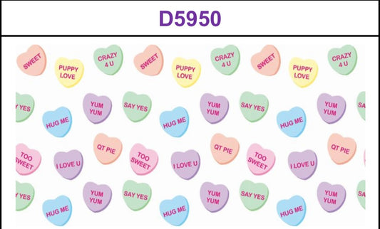 Tumbler Wrap/Decal - Conversation Hearts