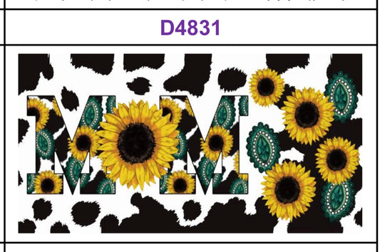 Tumbler Wrap/Decal - sunflower Mom