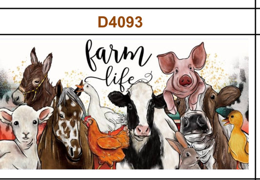 Tumbler Wrap/Decal - Farm Life