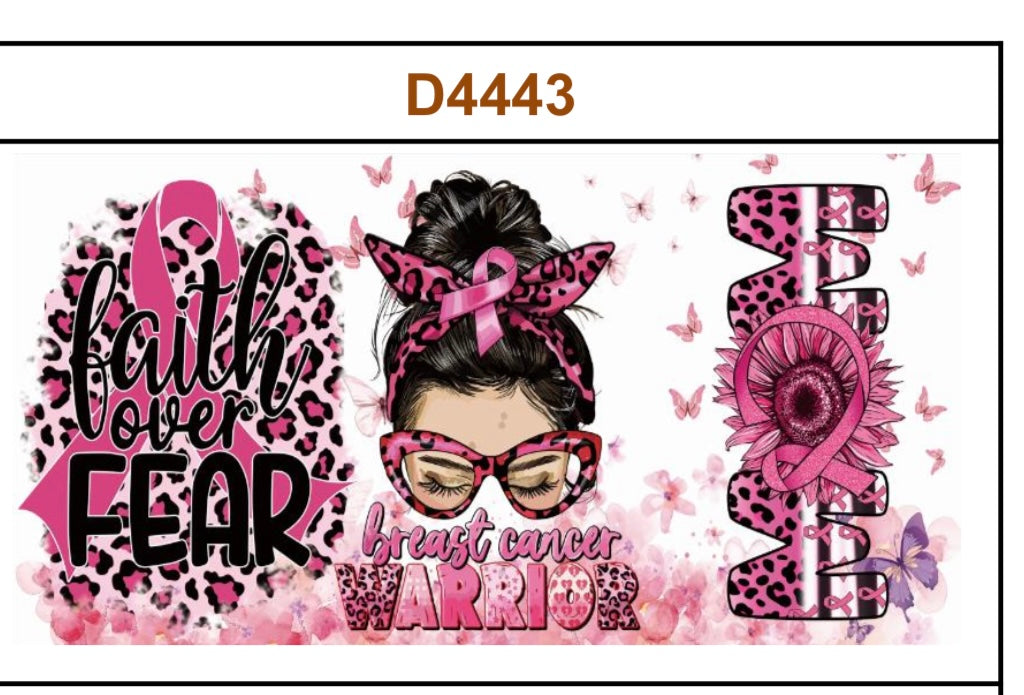 Tumbler Wrap/Decal - Mom cancer ribbon