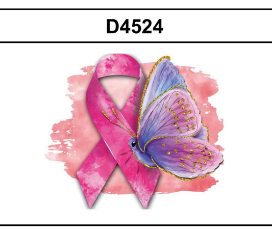 Tumbler Wrap/Decal -Butterfly Ribbon