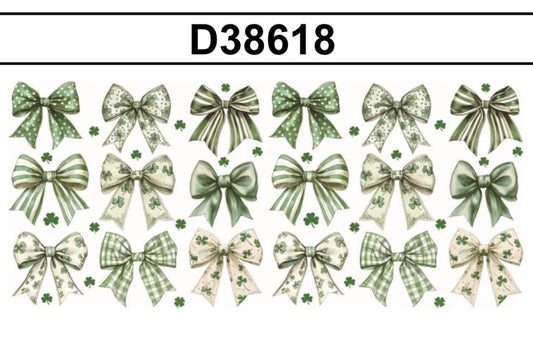Tumbler Wrap/Decal - St Patricks Day Bows