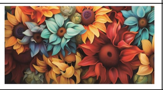 Tumbler Wrap/Decal -bright floral