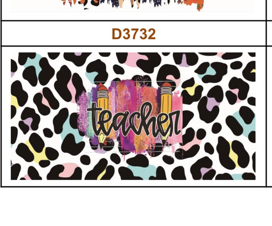 Tumbler Wrap/Decal -animal print teacher