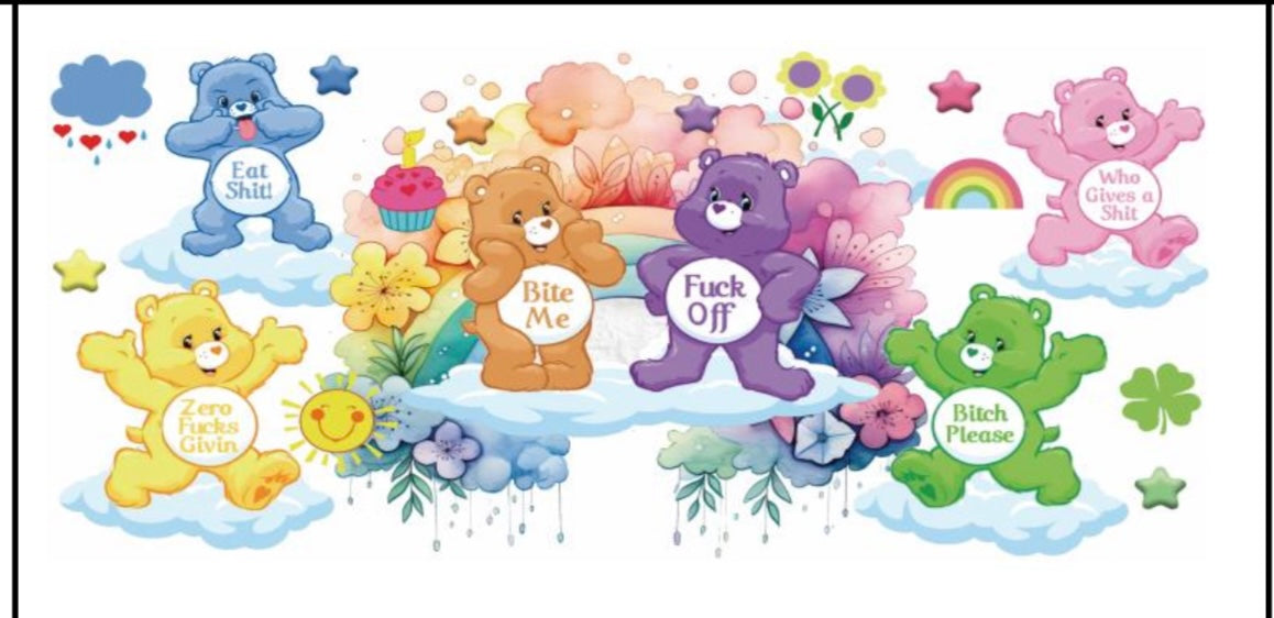 Tumbler Wrap/Decal -Naughty Bears