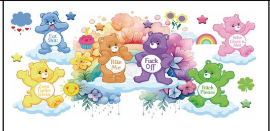 Tumbler Wrap/Decal -Naughty Bears