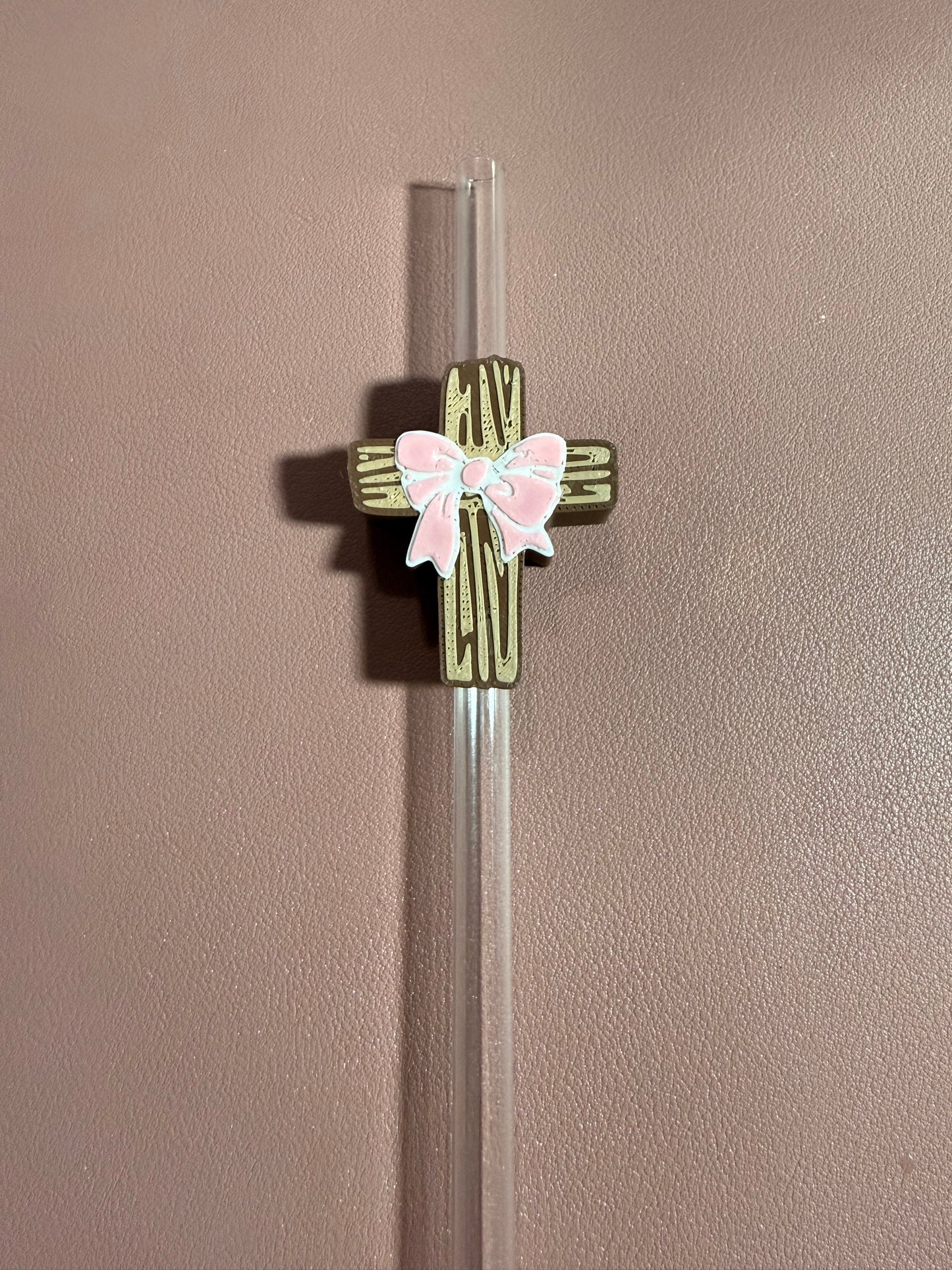 Custom Straw Topper-Cross