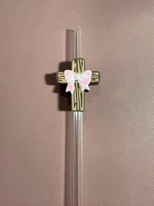Custom Straw Topper-Cross