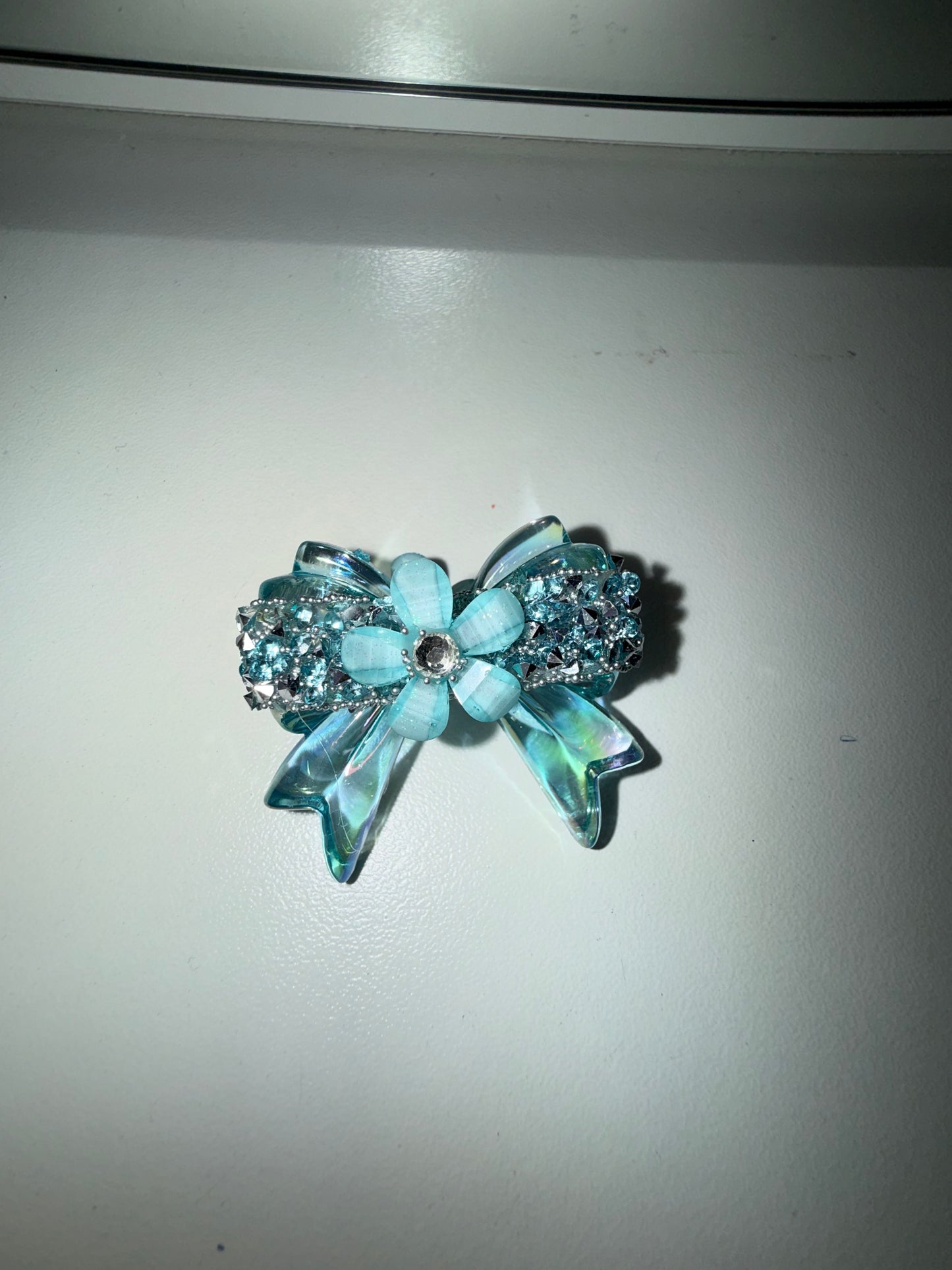 Blue Bling Bow Focal