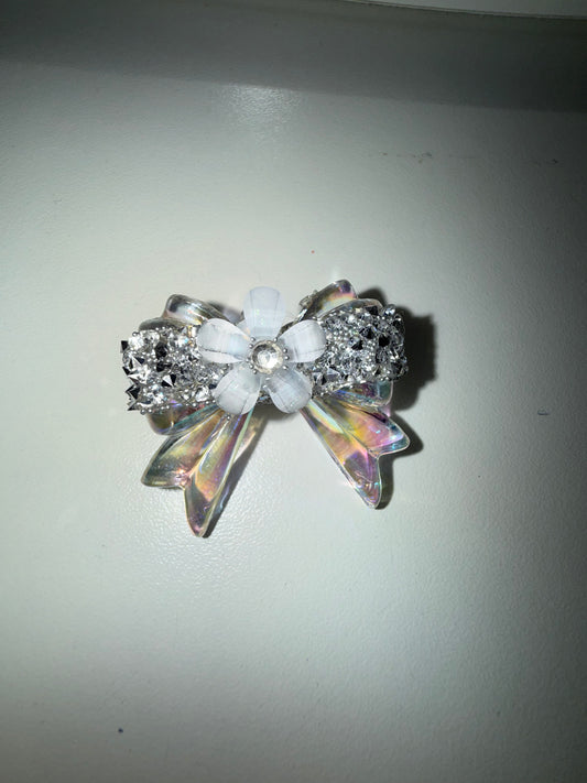 White Bling Bow Focal