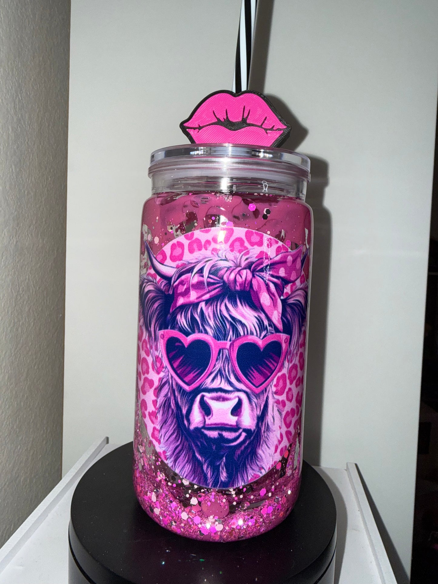 Heart Cow Lava Premade Cup