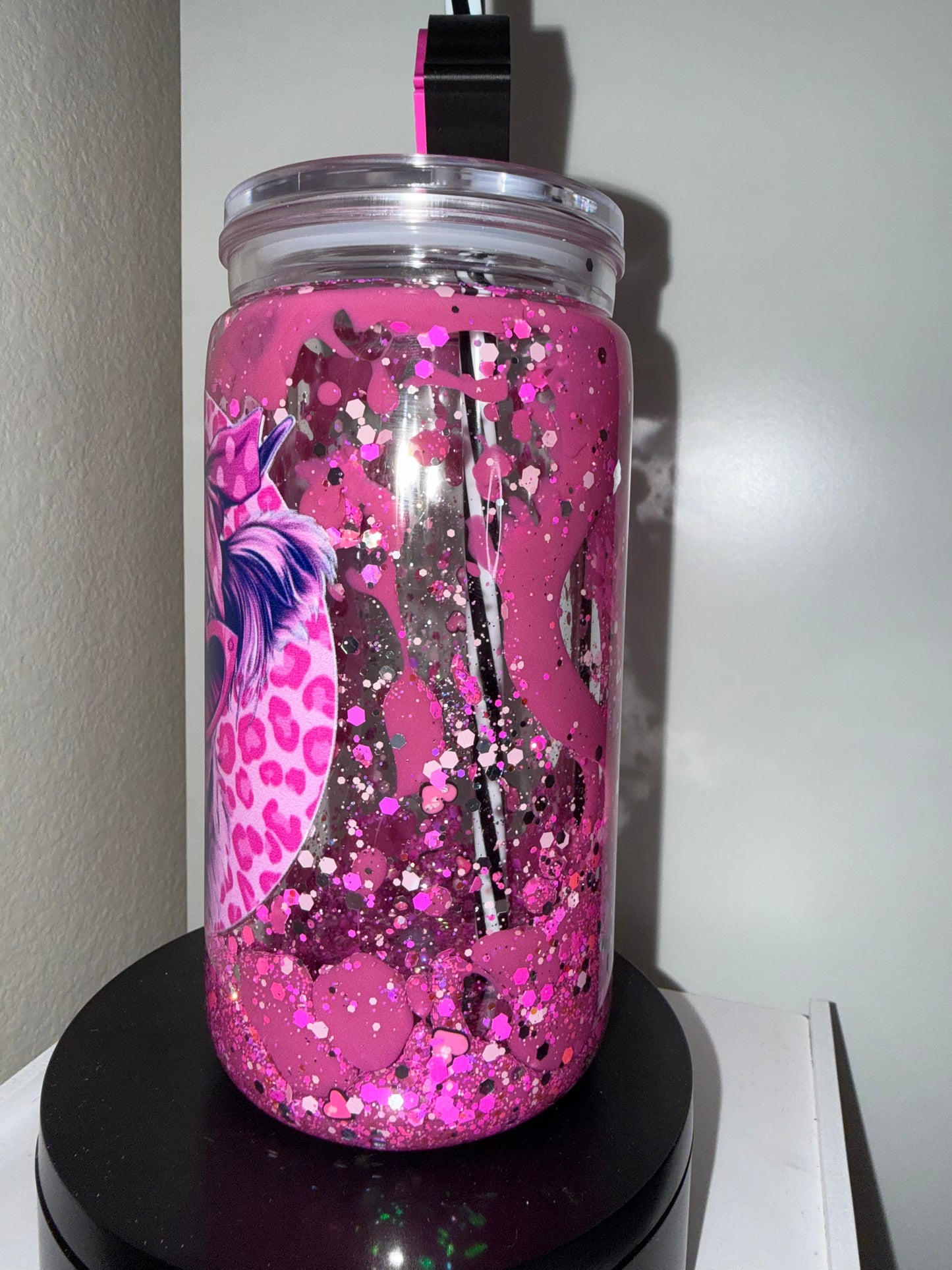Heart Cow Lava Premade Cup