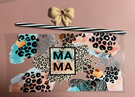 Decal Set- Mama animal print