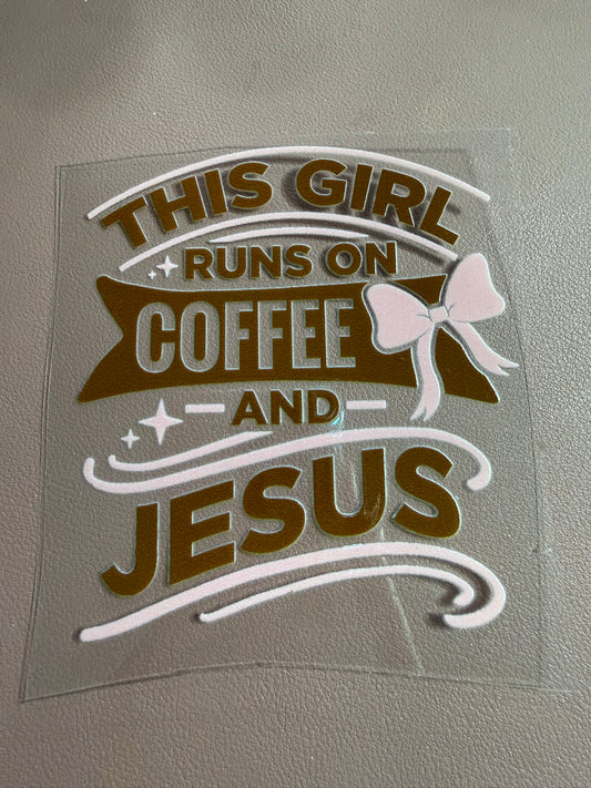 Tumbler Wrap/Decal -Coffee and Jesus