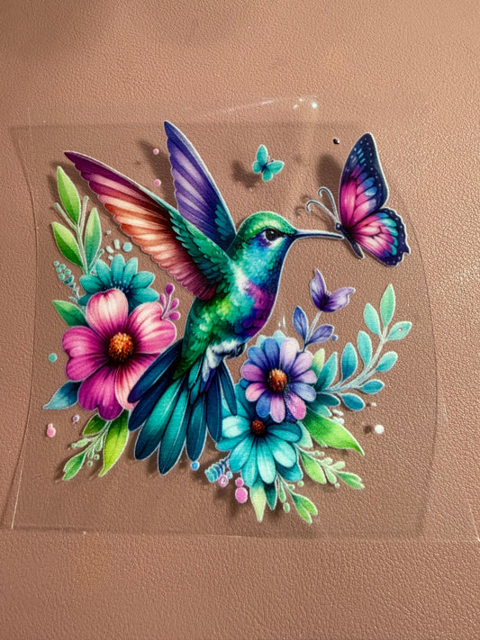 Tumbler Wrap/Decal -hummingbird