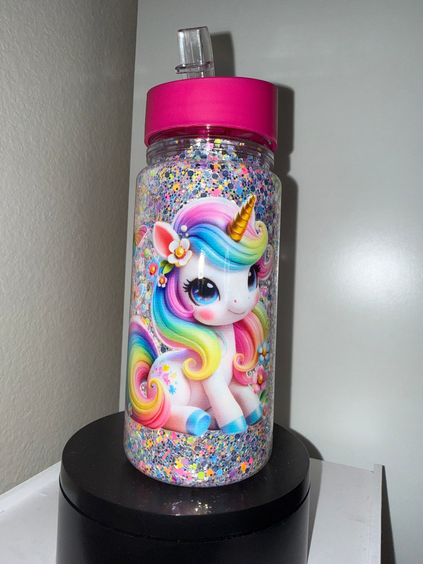 10oz Neon Unicorn premade cup