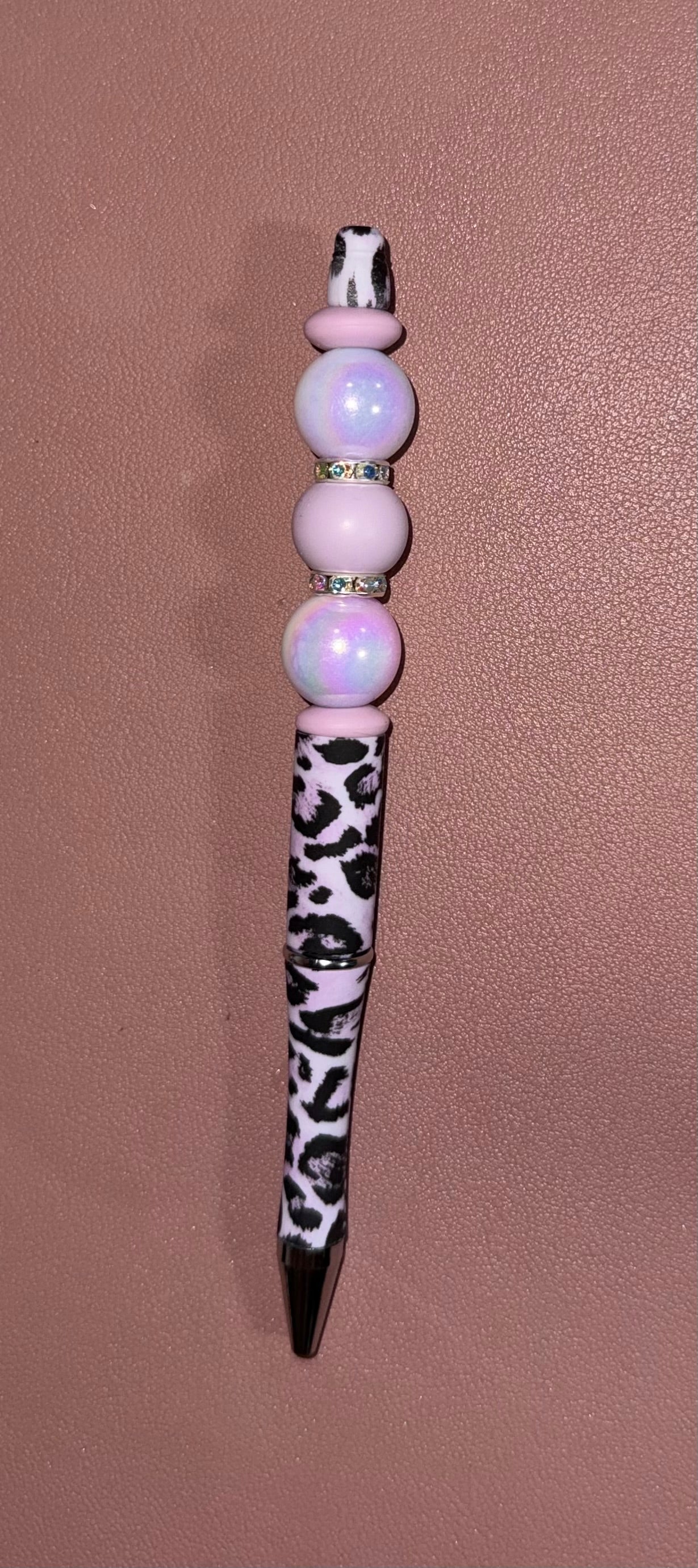 purple animal print premade pen
