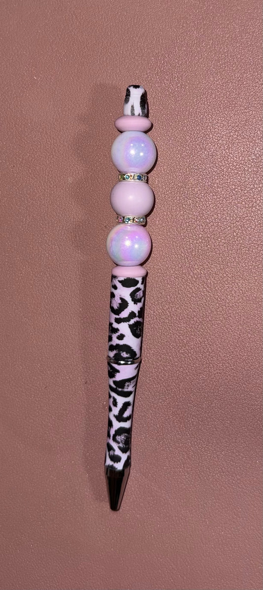 purple animal print premade pen