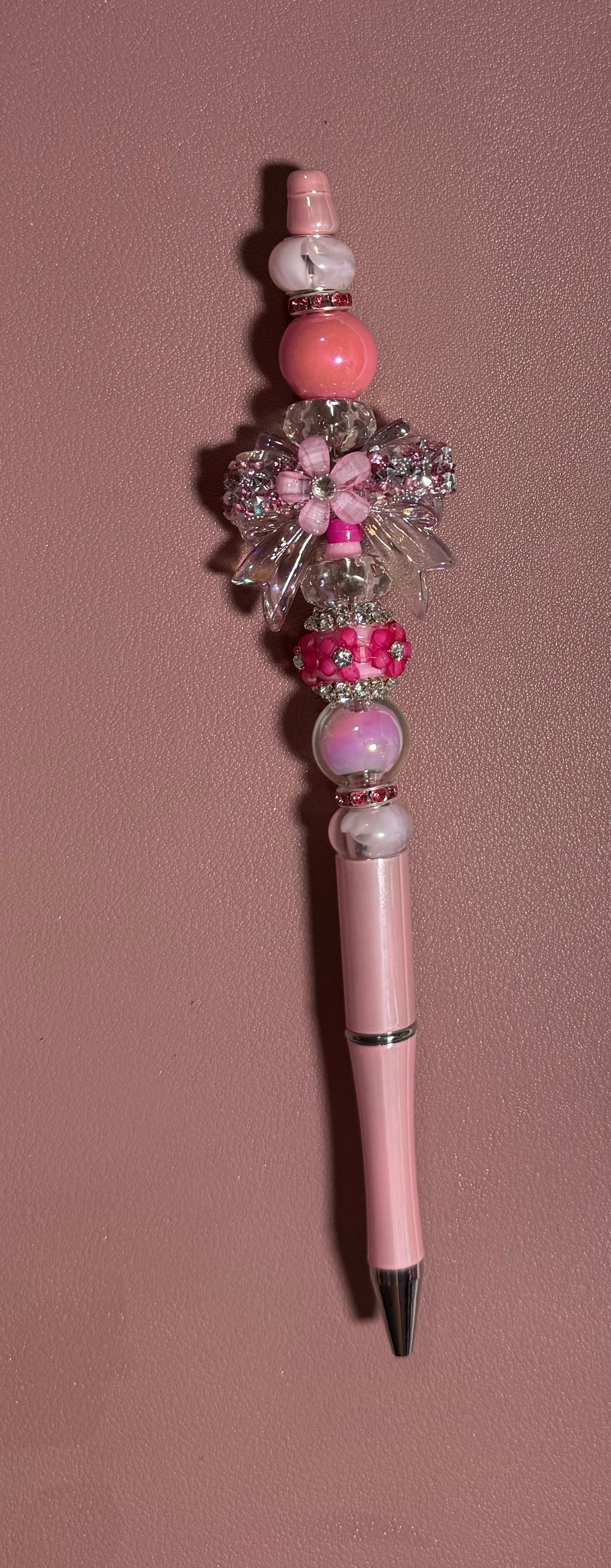 pink bow bling pen premade pen