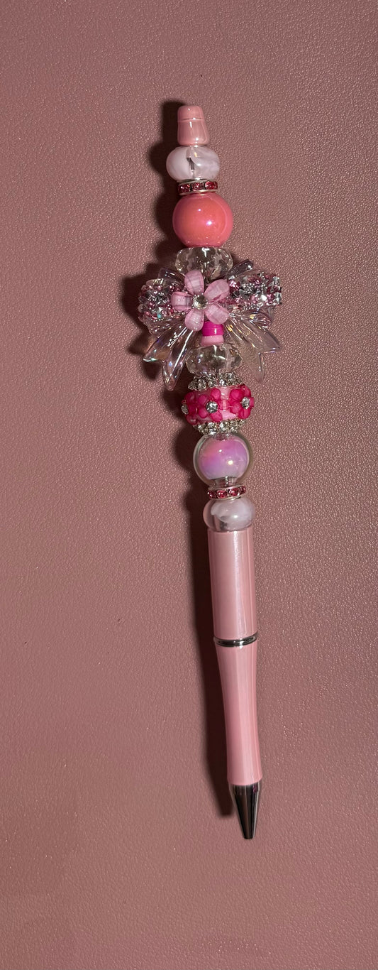pink bow bling pen premade pen