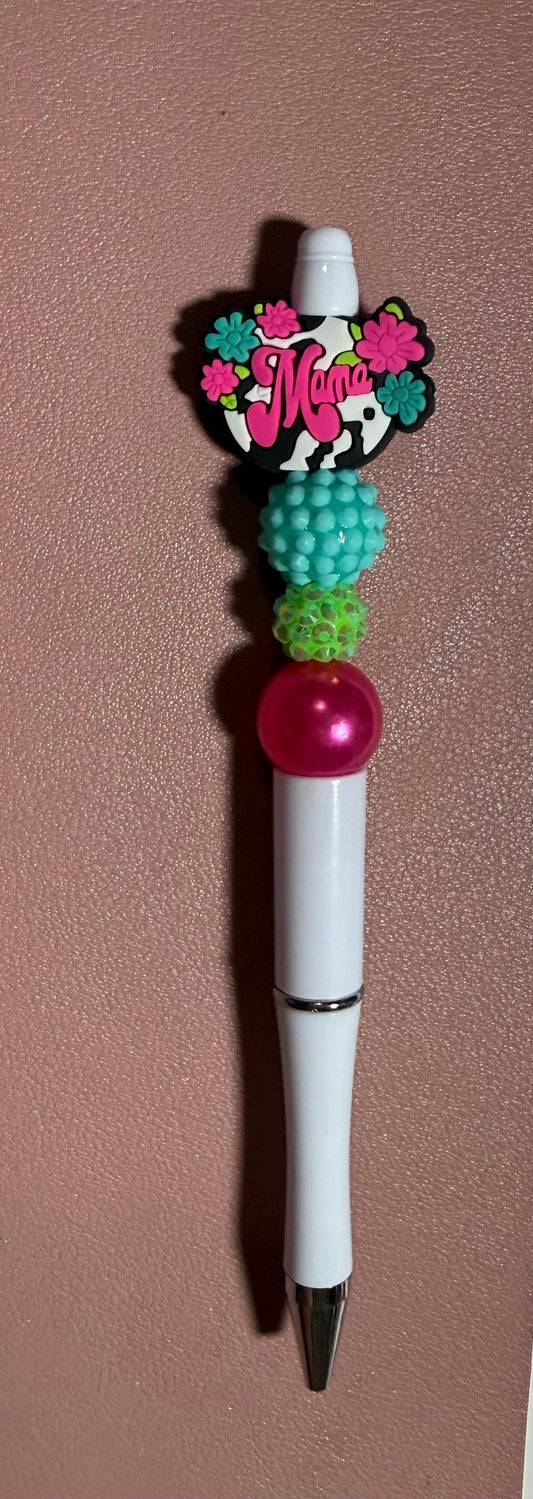 white pen with Mama focal premade pen